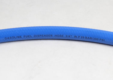 ID 3/4 Inch Biru Selang Dispenser Bahan Bakar Fleksibel Kawat Tunggal Untuk SPBU