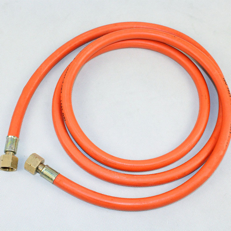 BS EN559 Orange Rubber LPG Gas Hose Assembly ID 6mm Sampai 13mm Permukaan Halus