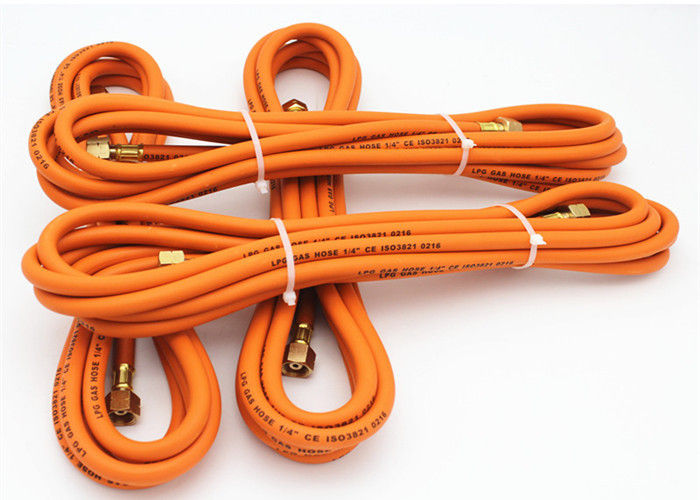 1/4 &quot;Inch Fleksibel Propane Gas Hose, selang gas fleksibel Orange Color