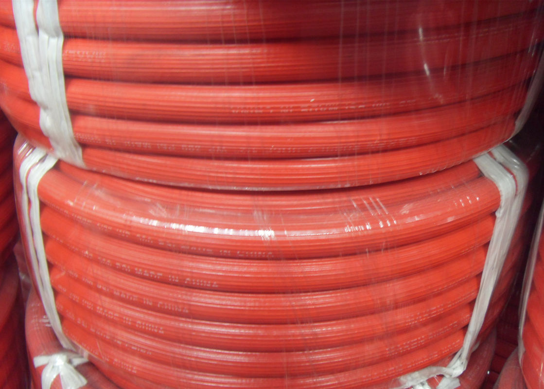 Red Air Groove Surface Rubber Air, Recoil Air Hose ID 3/16 &quot;To 1&quot;