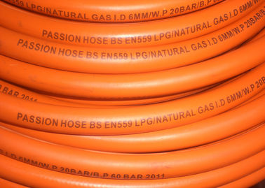 Fiber Braided Reinforced LPG Gas Hose Pipe, 1/4 &quot;Gas Hose Permukaan Halus