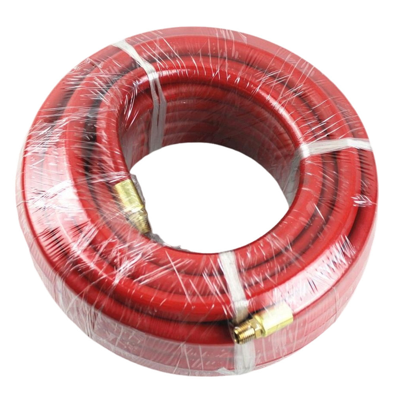 Merah EPDM 1/2 '' X 50FT dengan NPT Male Rubber Air Hose Assembly untuk Udara Dikompresi
