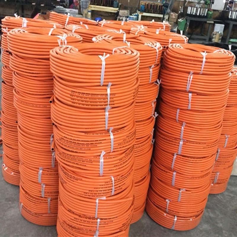 Fleksibel Oranyeu 50ft / 100ft resistant Wear W. P 20bar 10mm Oranyeu LPG Gas Selang
