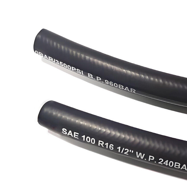 SAE 100R16 Selang Hidraulik Ultra Fleksibel untuk Sistem Hidraulik Loader dengan Radius Lipat Sempit